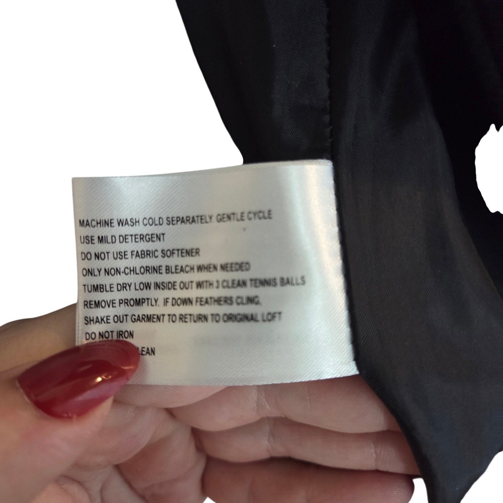 Michael Michael Kors Womens Black Quilted Puffer Vest Removable Hood  L Fall - Picture 10 of 11